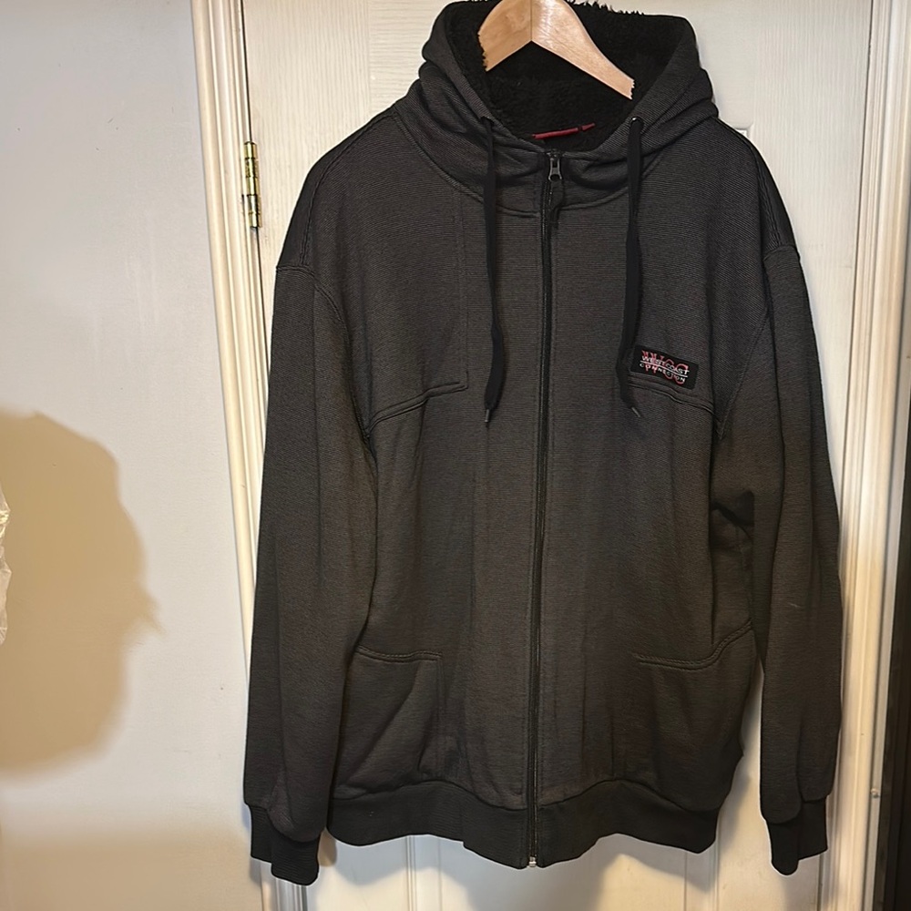 Men's West Coast Connection Fur Lined Hoodie Sweater Size XL